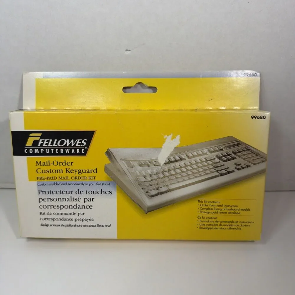 Fellowes Custom Keyguard Keyboard Cover PAID Mail Order Kit 99680 077511996801